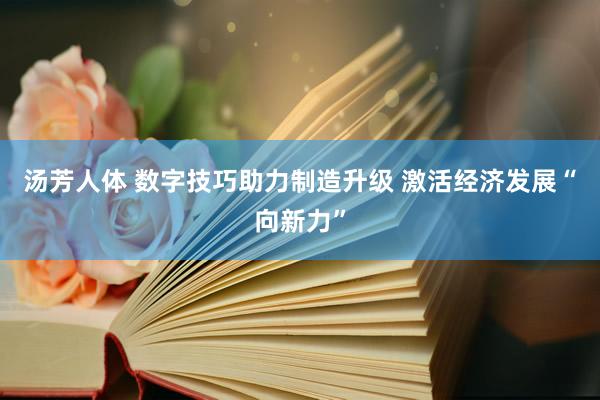 汤芳人体 数字技巧助力制造升级 激活经济发展“向新力”