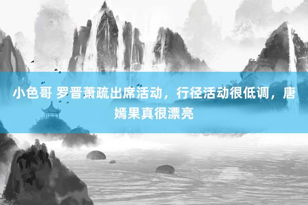 小色哥 罗晋萧疏出席活动，行径活动很低调，唐嫣果真很漂亮