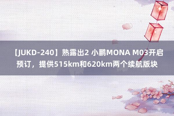 【JUKD-240】熟露出2 小鹏MONA M03开启预订，提供515km和620km两个续航版块