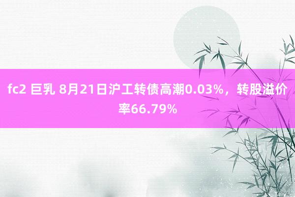 fc2 巨乳 8月21日沪工转债高潮0.03%，转股溢价率66.79%