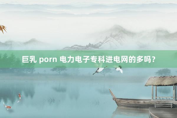 巨乳 porn 电力电子专科进电网的多吗？