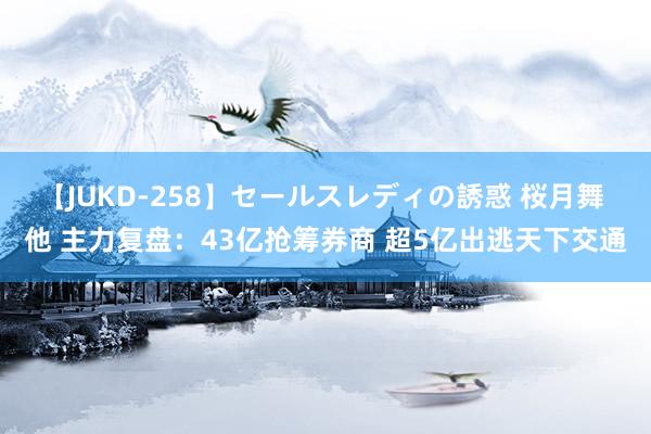 【JUKD-258】セールスレディの誘惑 桜月舞 他 主力复盘：43亿抢筹券商 超5亿出逃天下交通