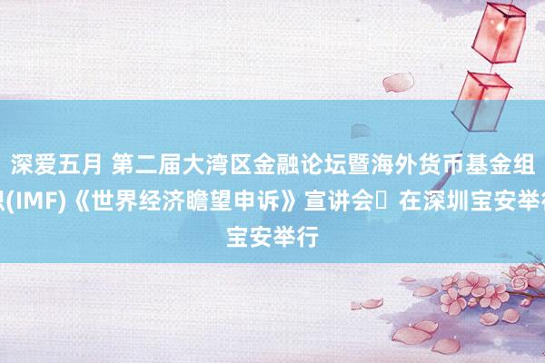 深爱五月 第二届大湾区金融论坛暨海外货币基金组织(IMF)《世界经济瞻望申诉》宣讲会​在深圳宝安举行